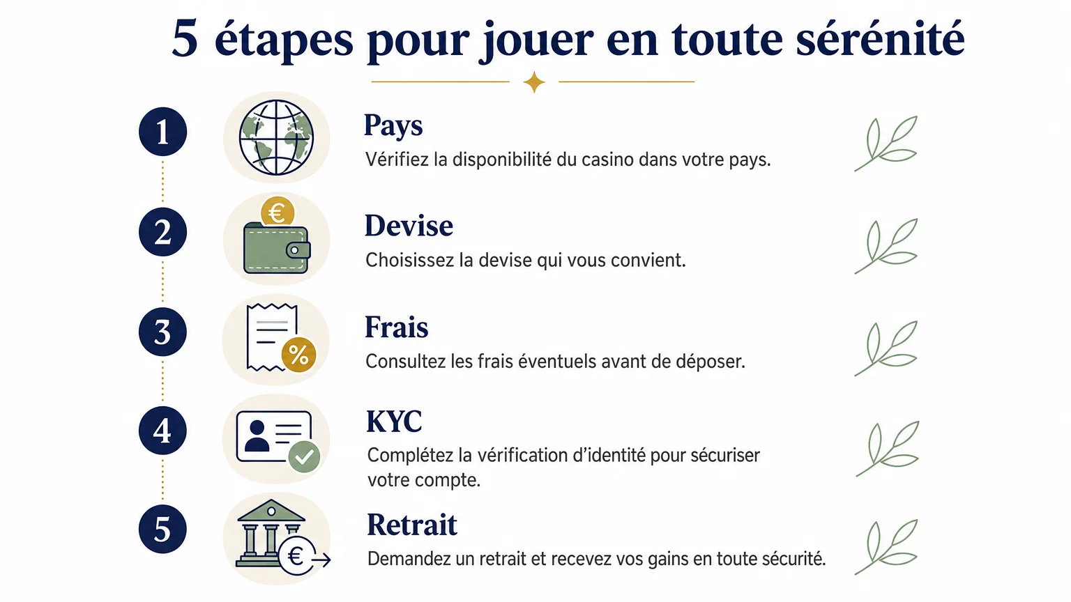 Checklist pour choisir un moyen de paiement de casino