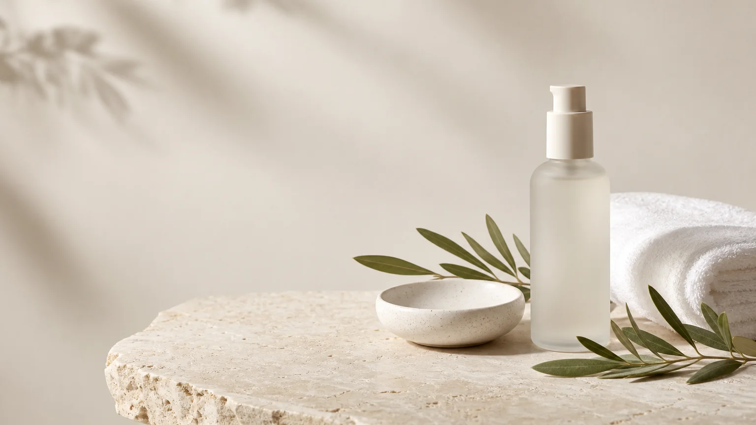 Composition naturelle autour d’une routine de soin visage anti-âge