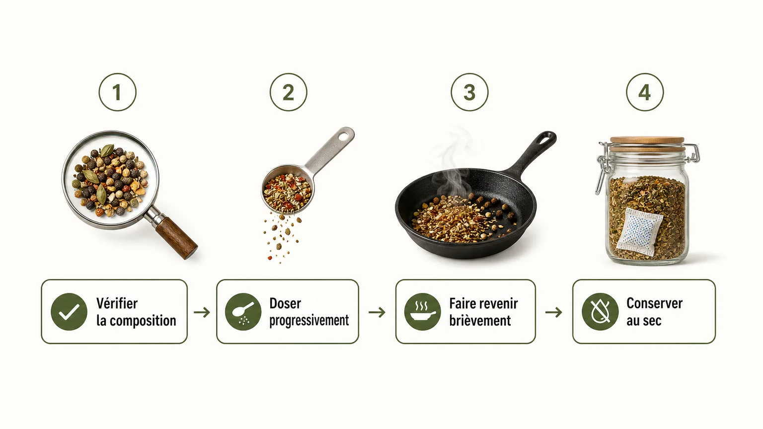 Liste de contrôle pour choisir, doser et conserver un curry indien fort