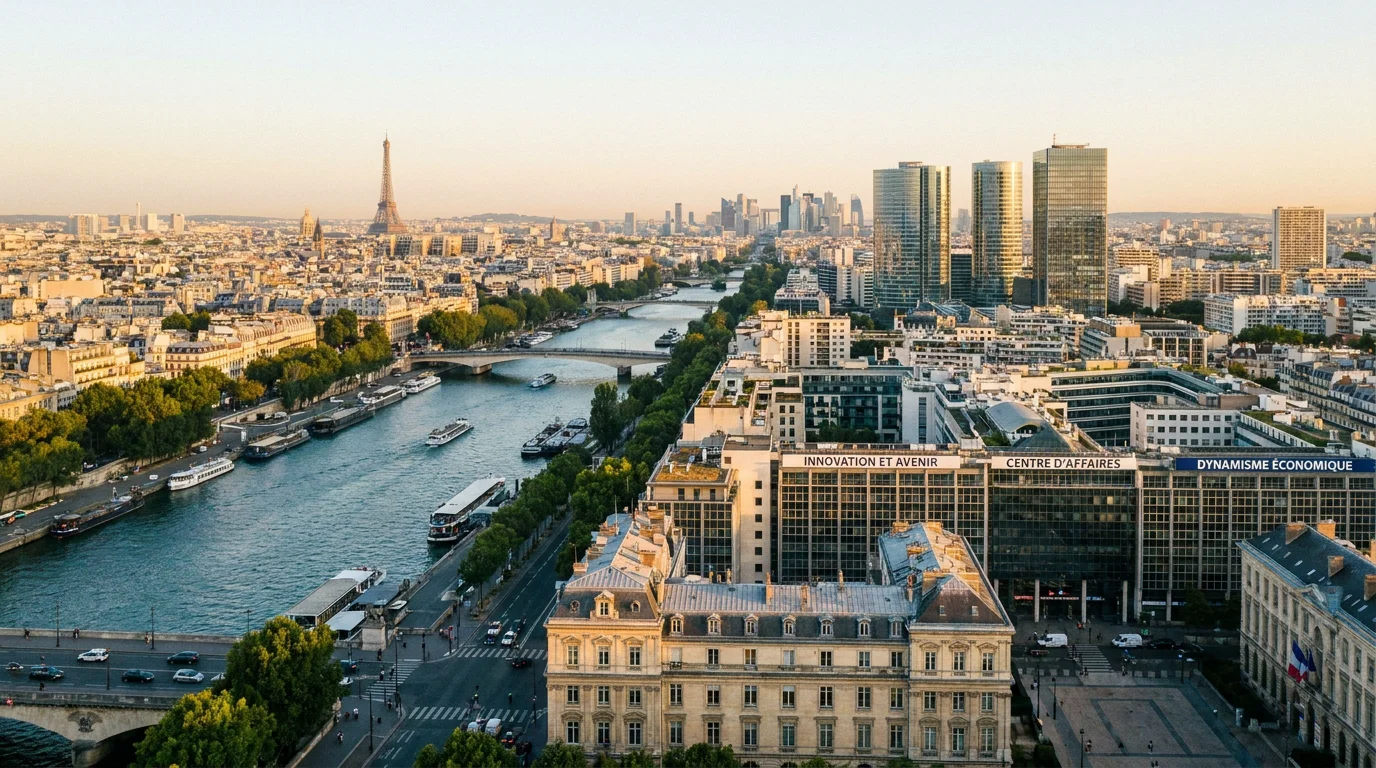 Vue panoramique de Paris illustrant le dynamisme du marché de l'emploi