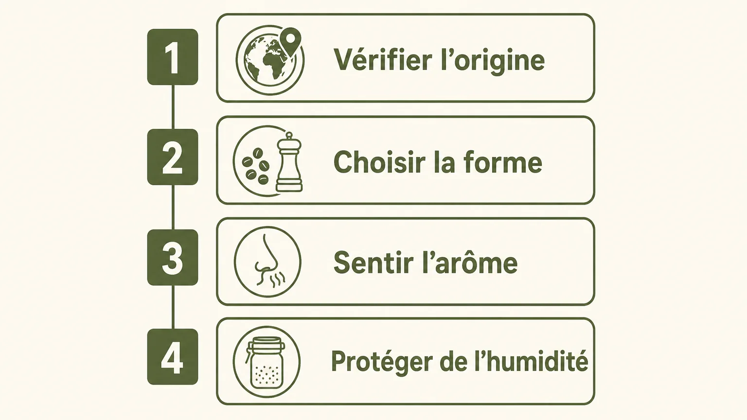 Checklist en quatre étapes pour choisir et conserver une épice