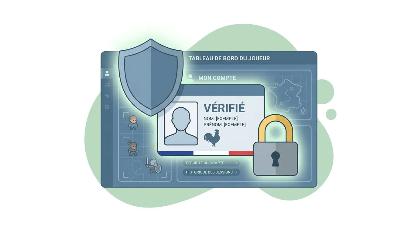 Illustration de la sécurité et de la vérification d'identité sur un casino en ligne