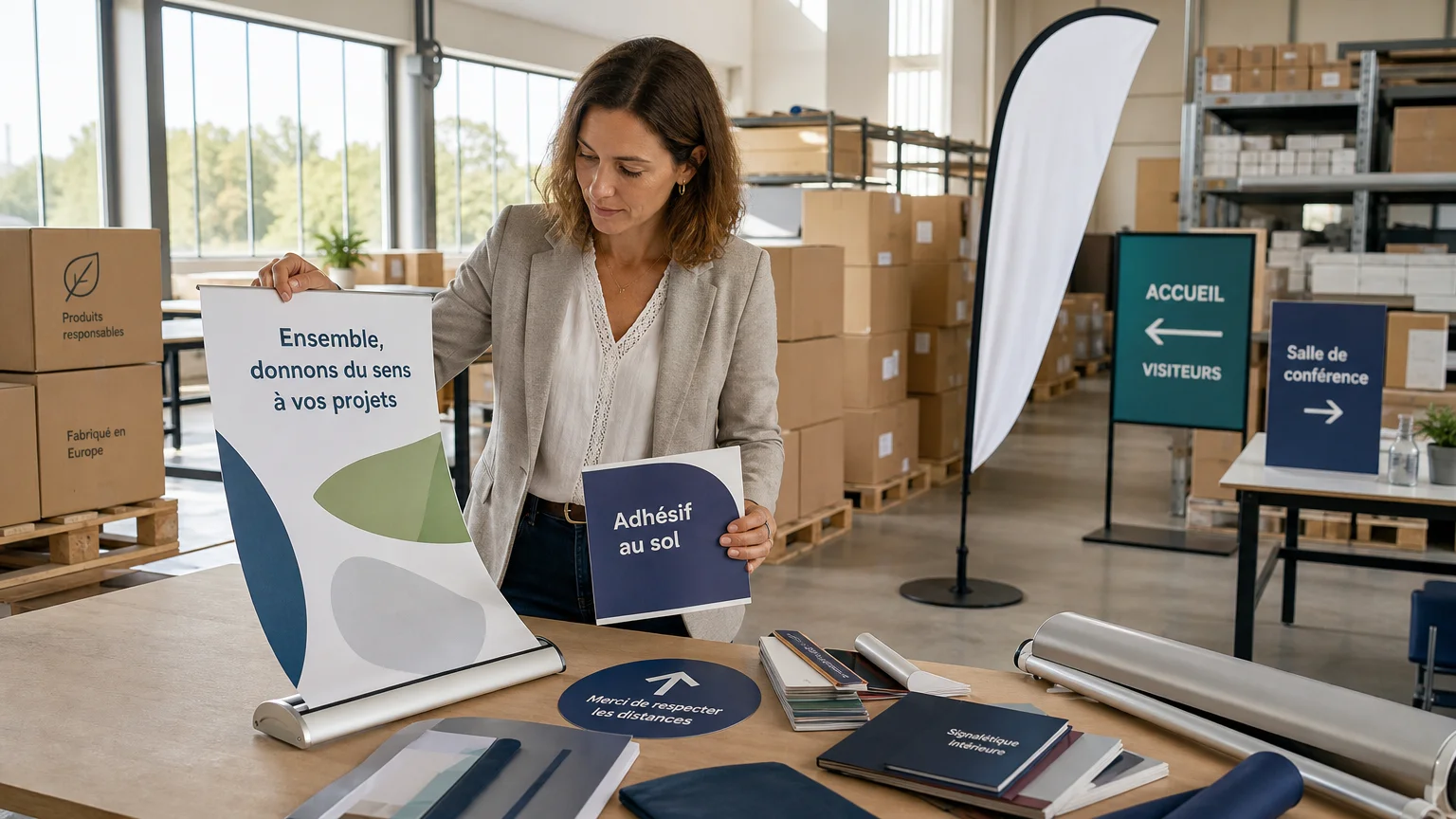 Préparation et contrôle de supports de décoration publicitaire