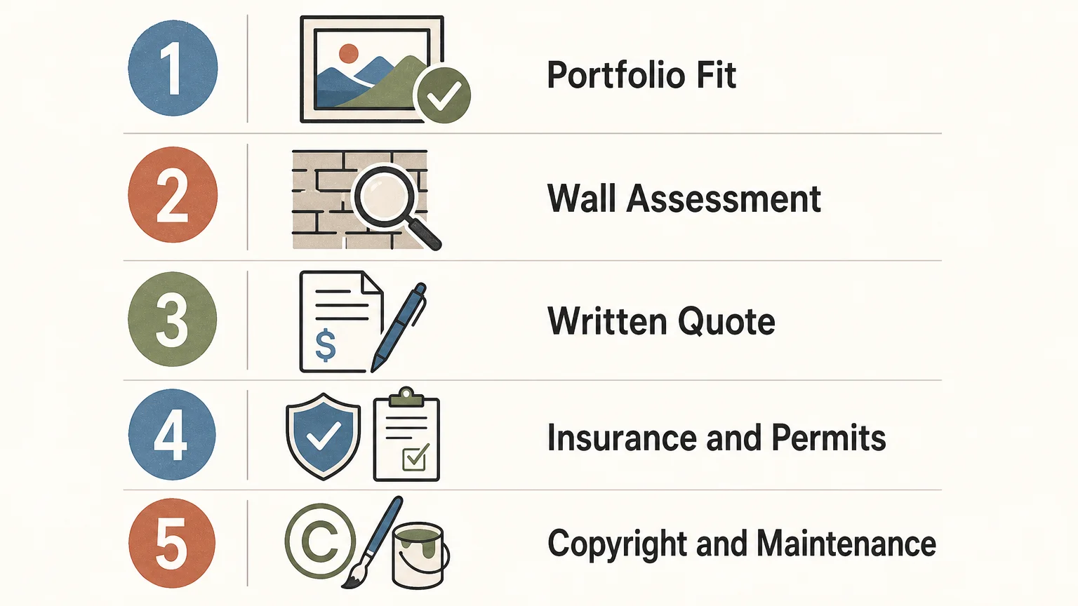 Five point checklist for choosing a trusted mural artist