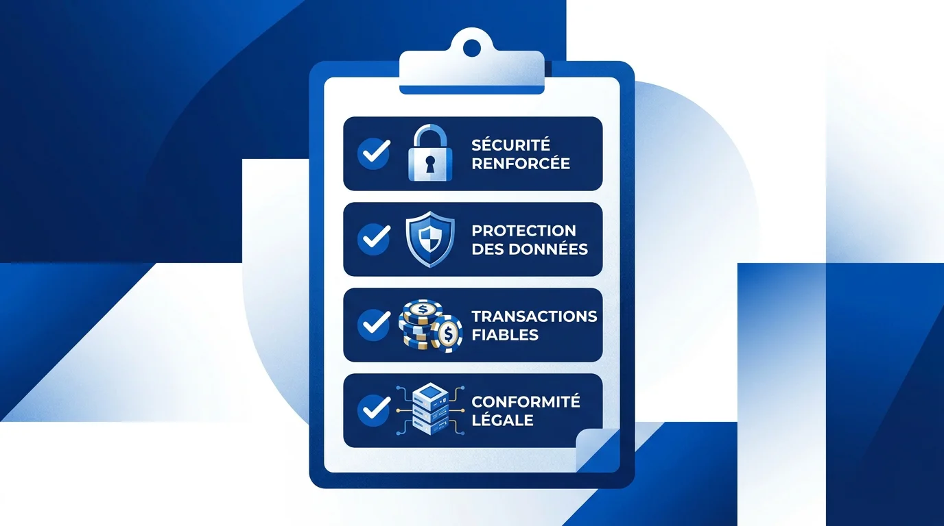 Checklist de vérification pour un bonus de casino sans dépôt avec symboles de sécurité
