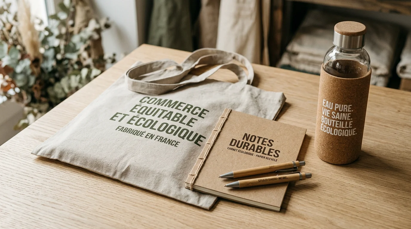 Objets publicitaires éco-responsables en matériaux recyclés et naturels