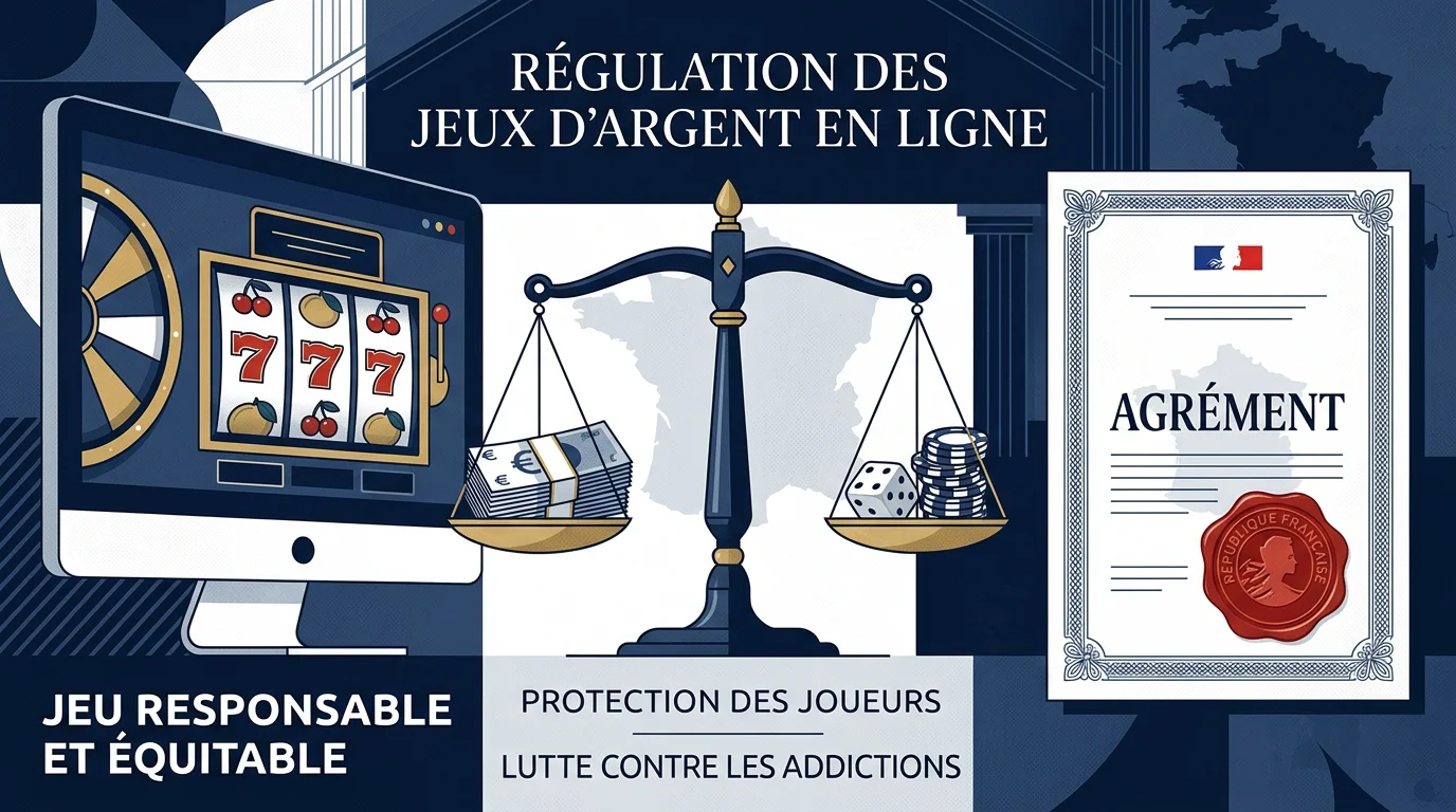 Illustration du cadre légal des jeux de casino en ligne en France