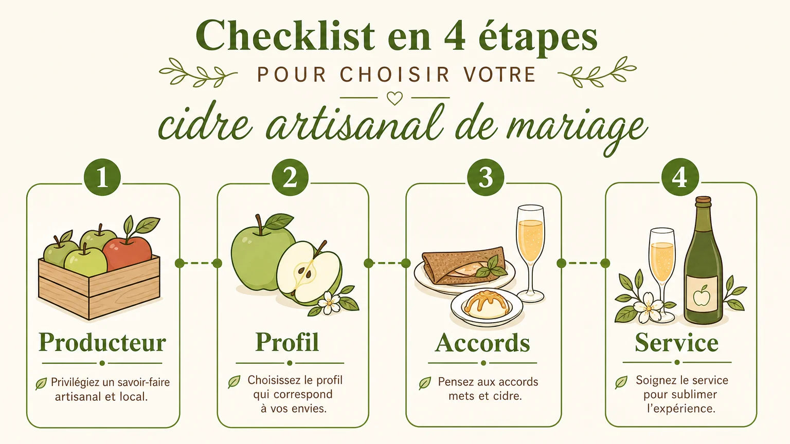 Checklist pour choisir un cidre artisanal de mariage