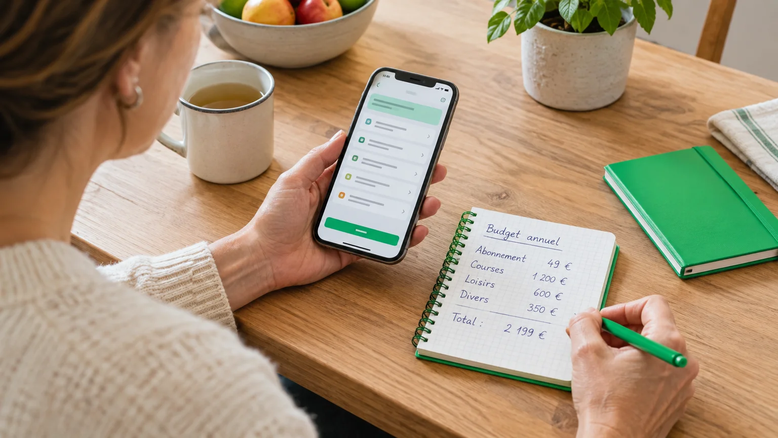 Comparer le coût annuel d’une application de recettes à la table de cuisine