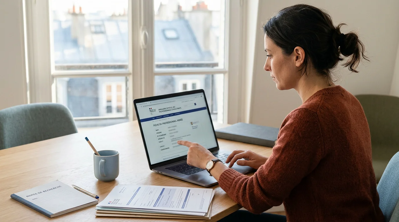 Vérification d'un diagnostiqueur certifié sur l'annuaire officiel en ligne