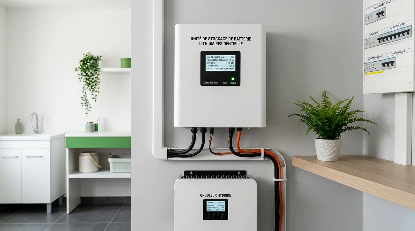 Batterie de stockage lithium pour installation solaire résidentielle