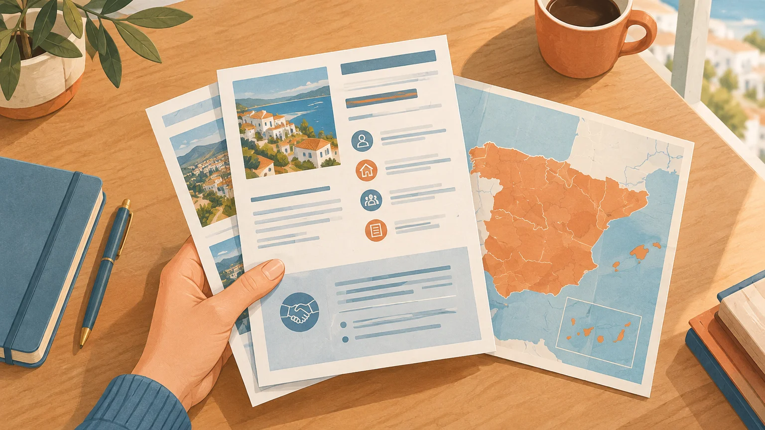 Comparaison de fiches de professionnels selon leur zone en Espagne
