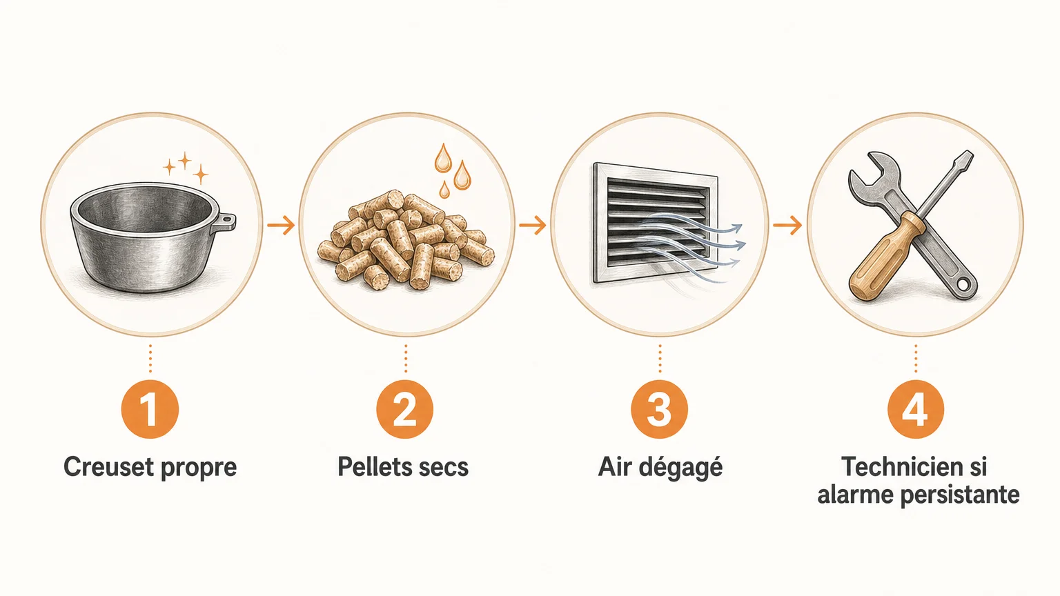Checklist de sécurité avant de relancer un poêle à pellets