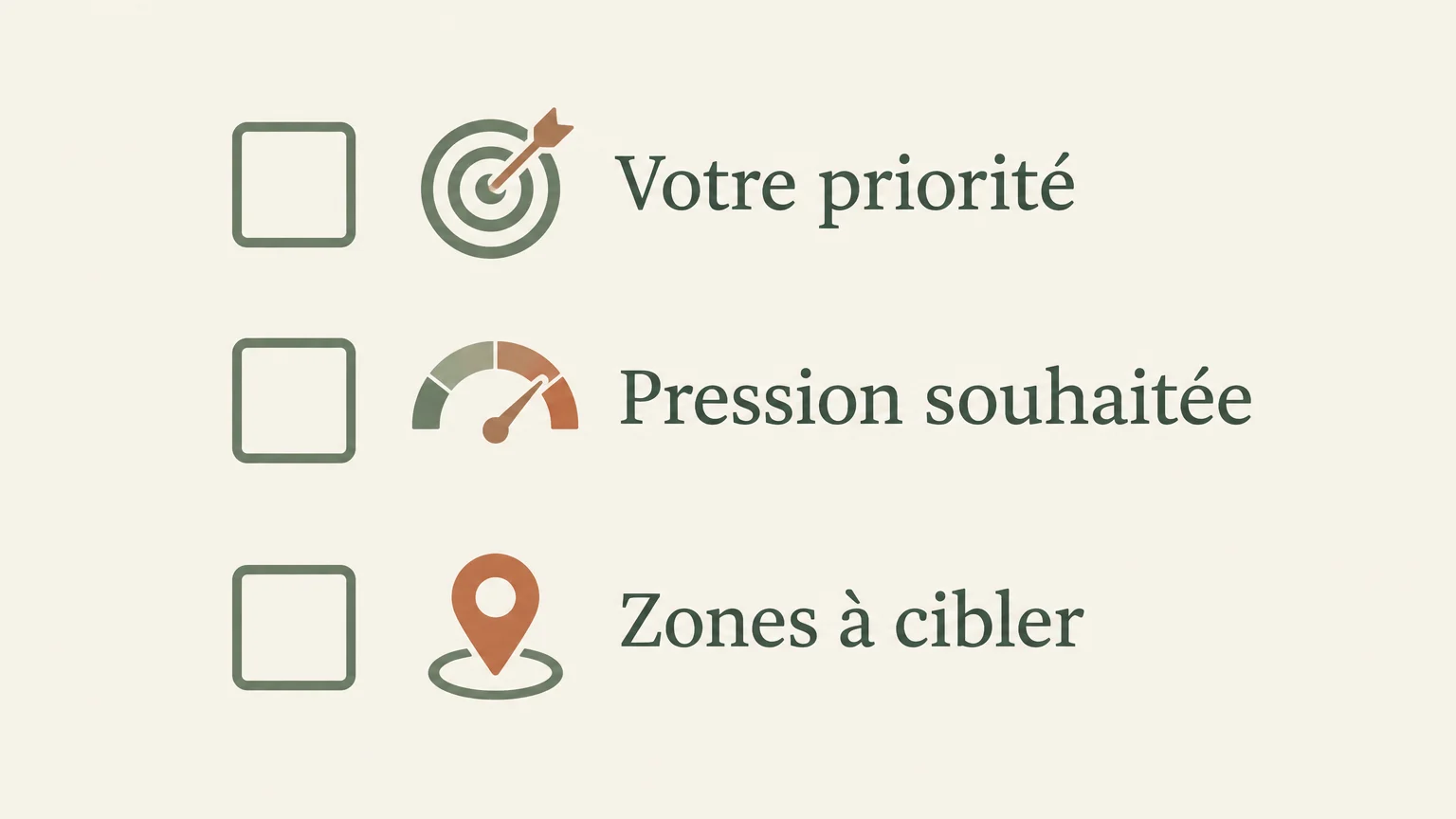 Checklist des critères de choix d’un massage