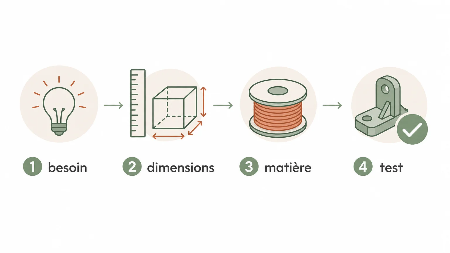 Checklist des critères pour choisir un objet imprimé en 3D