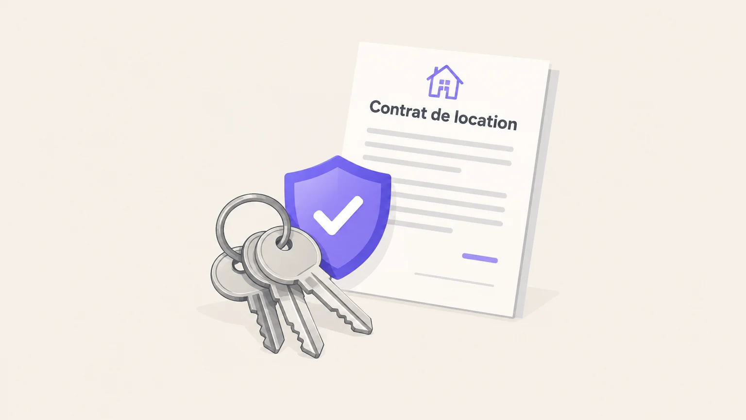 Clés et contrat de location évoquant la protection d’un bail