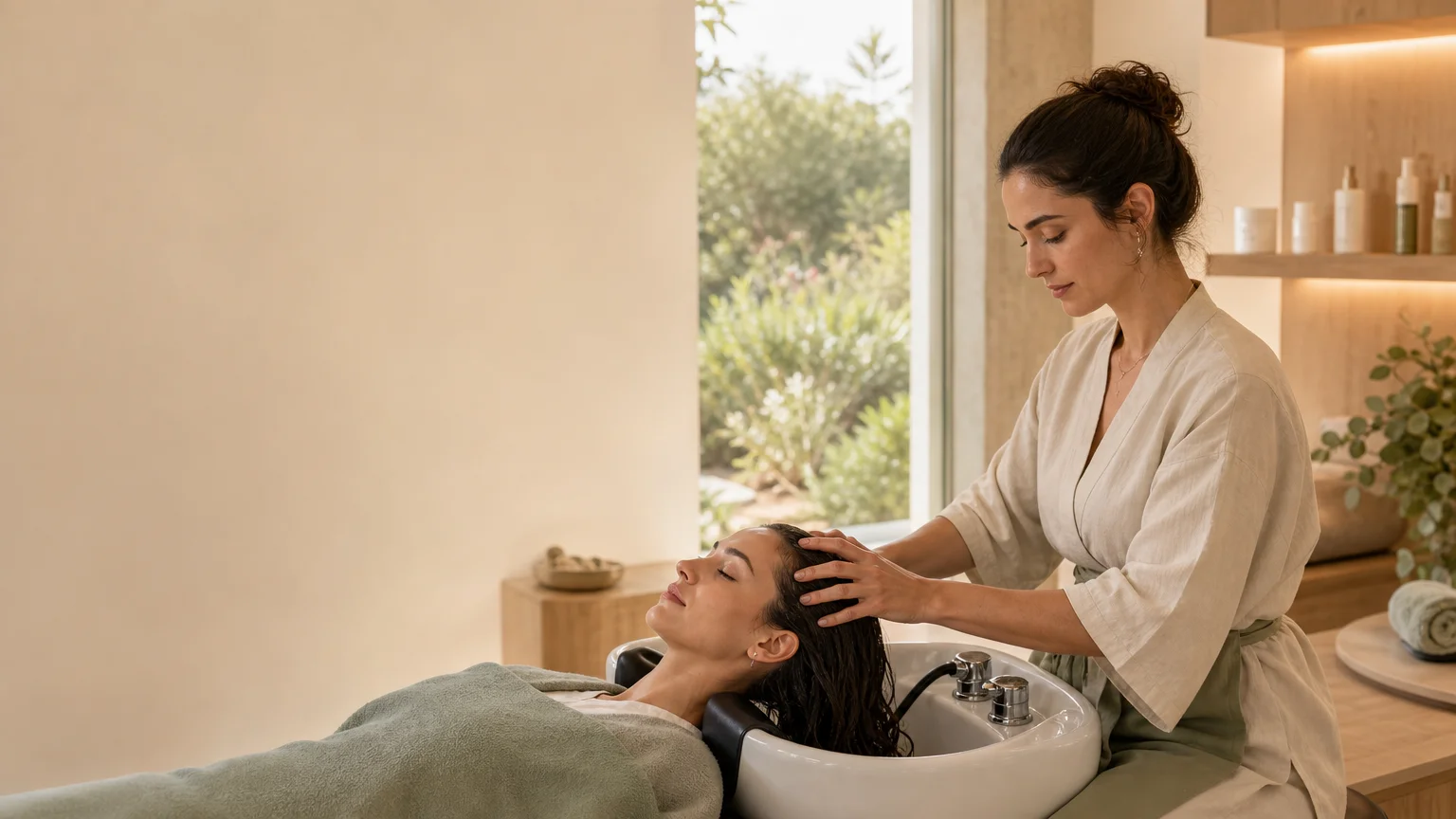 Formation professionnelle au Head Spa en Corse dans un espace lumineux