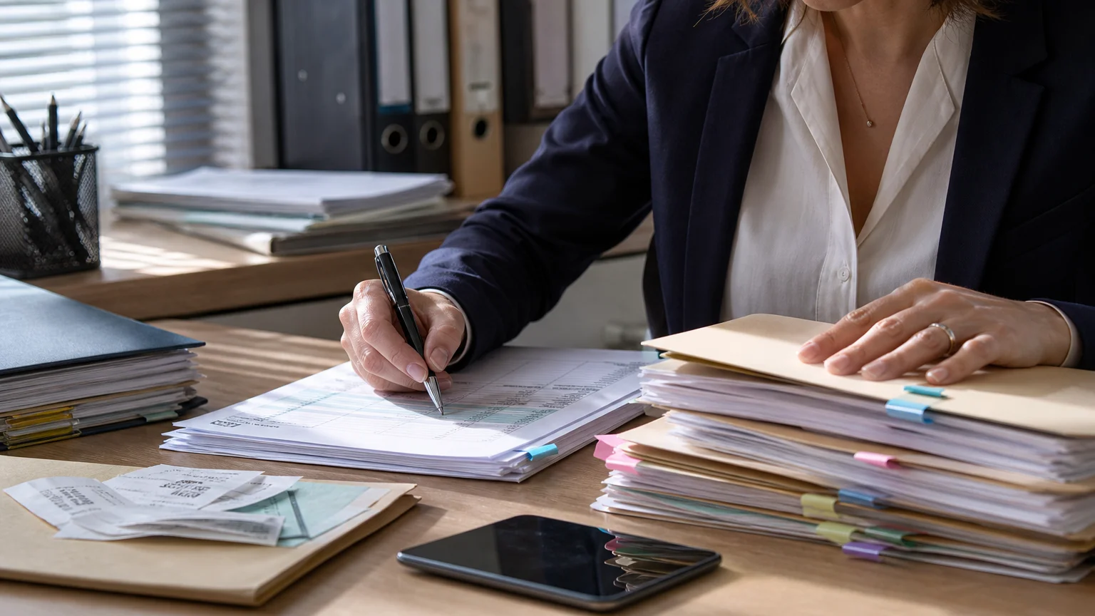 Documents de facturation classés pour préparer les relances clients