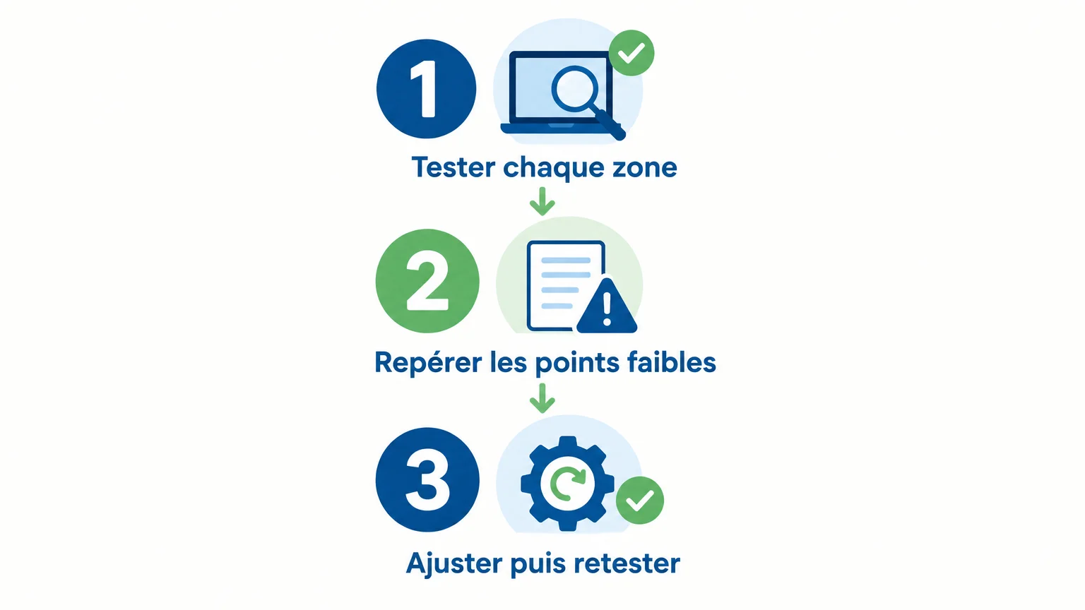 Trois étapes pour tester et ajuster la couverture Wi-Fi