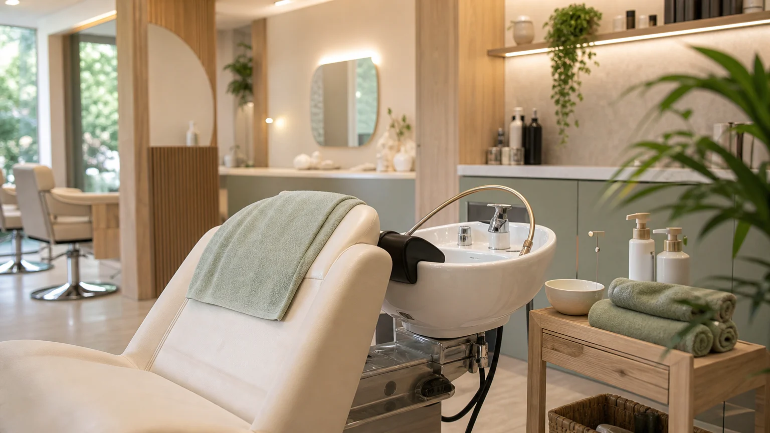 Espace Head Spa intégré dans un salon de coiffure