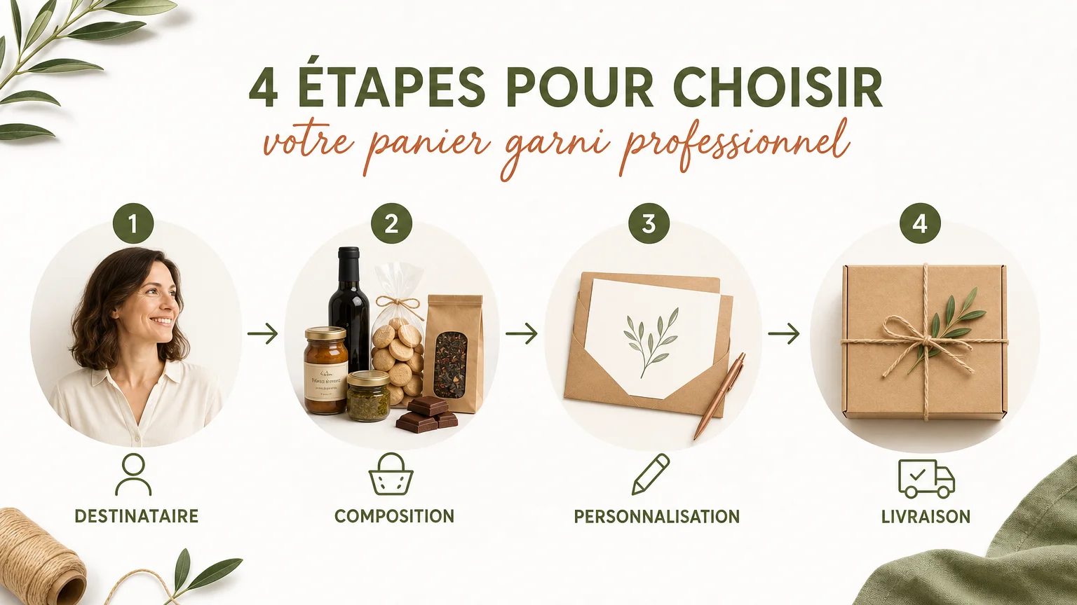 Checklist visuelle pour sélectionner un panier garni publicitaire personnalisé