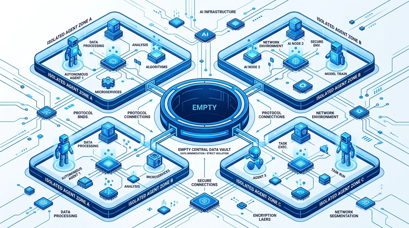 Segmented AI agent architecture built around minimal personal data