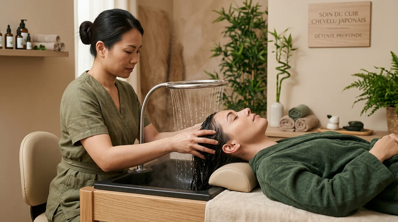 Séance de Head Spa japonais avec massage du cuir chevelu et filet d'eau