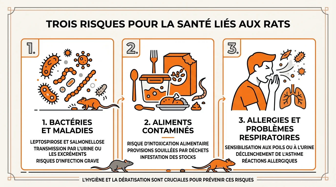Illustration des risques sanitaires liés à un problème de rats