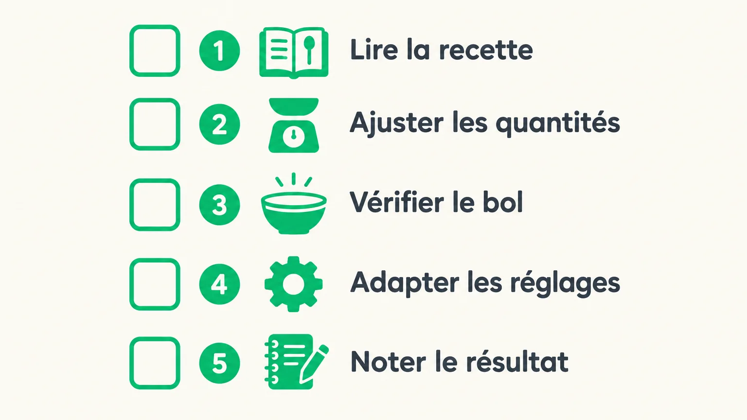 Checklist en cinq étapes pour adapter une recette au robot culinaire