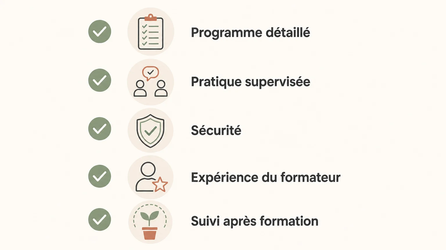 Checklist des critères à vérifier avant une formation Head Spa