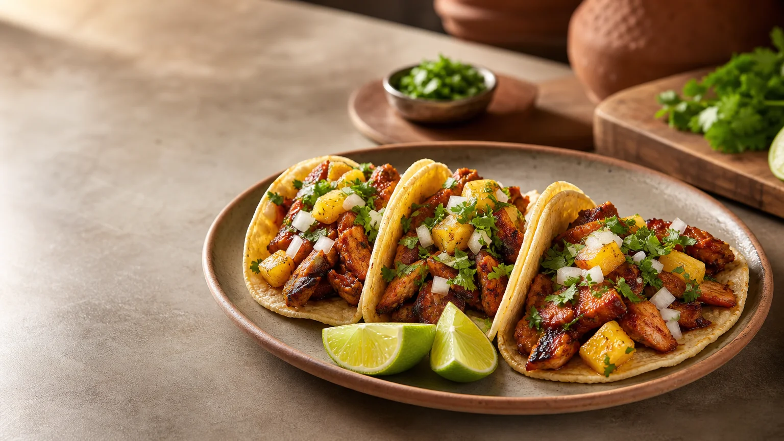 Tacos al pastor : recette mexicaine au porc et à l’ananas