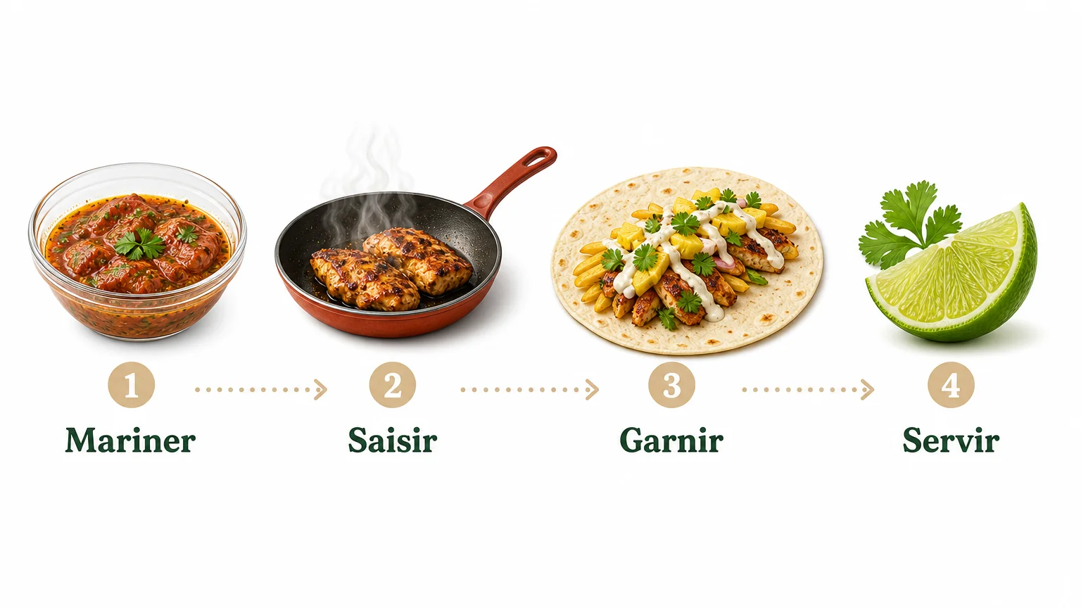 Checklist en quatre étapes pour préparer des tacos al pastor