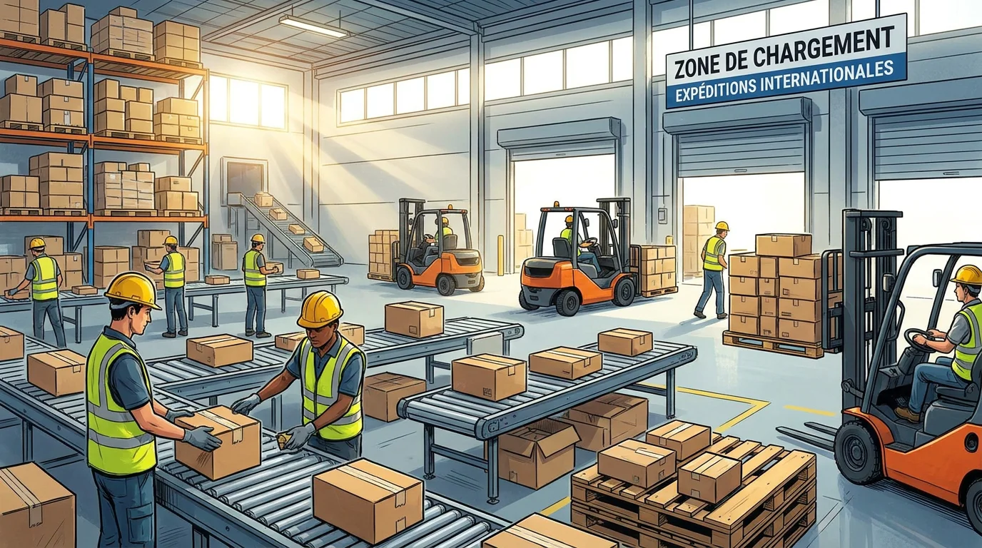 Travailleurs intérimaires dans un entrepôt logistique à Orléans