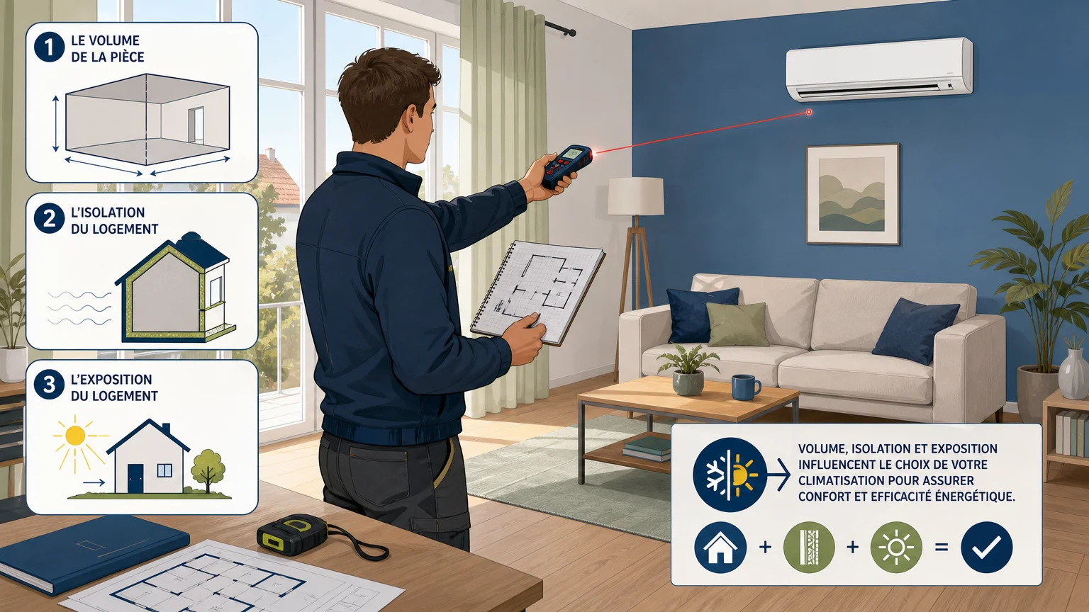 Étude du dimensionnement d’une climatisation réversible dans un logement