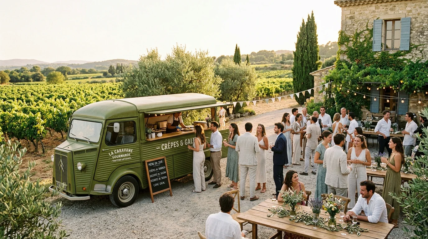 Food truck de mariage à Aix-en-Provence : le guide 2026