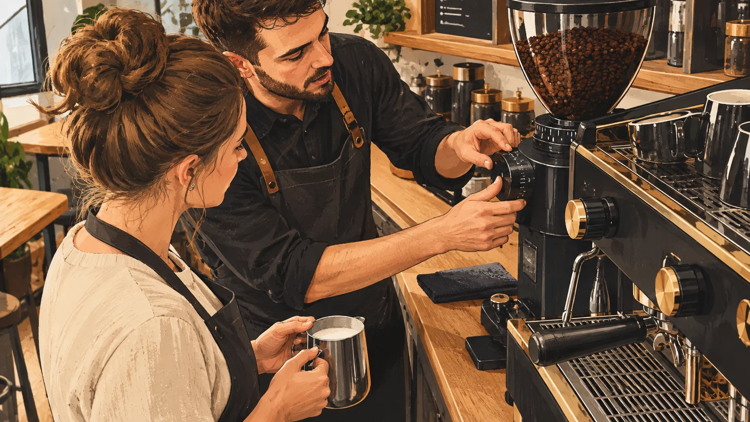 Formation pratique au réglage du moulin et à la préparation du café