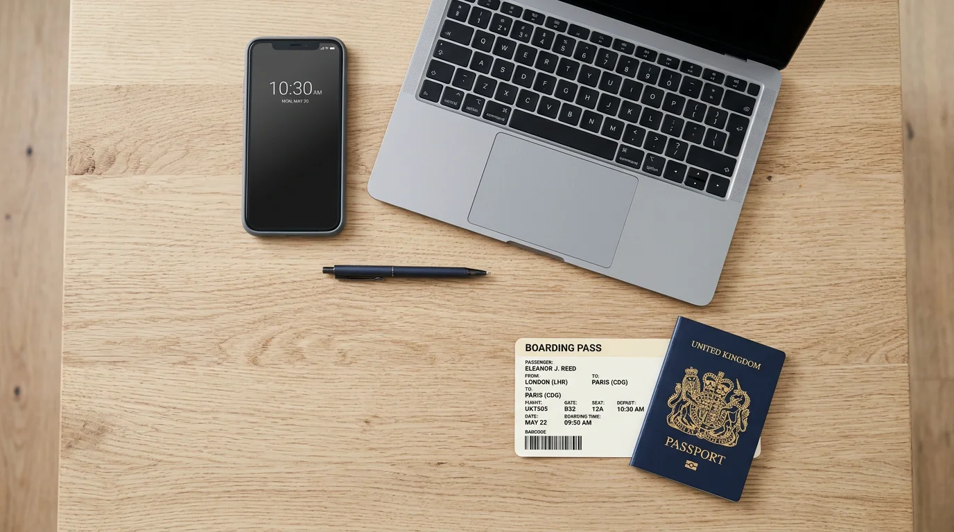 Traveler comparing regional eSIMs on a smartphone before an international trip