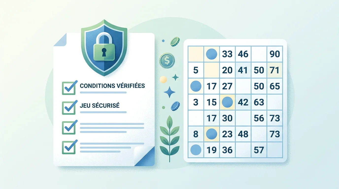 Illustration des critères de sécurité pour choisir un site de bingo en ligne