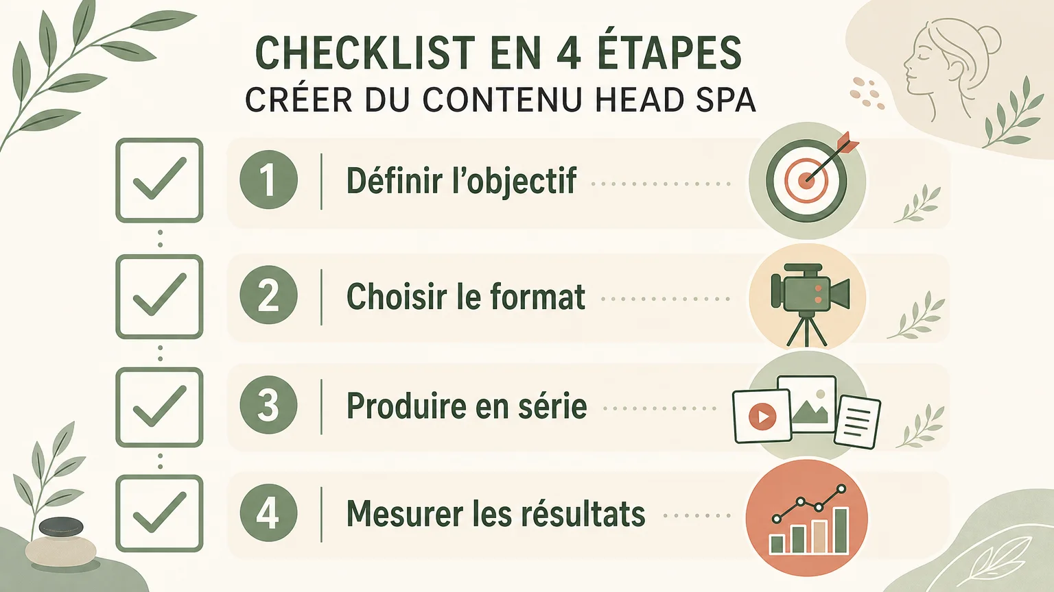 Checklist en quatre étapes pour organiser un calendrier de contenus Head Spa