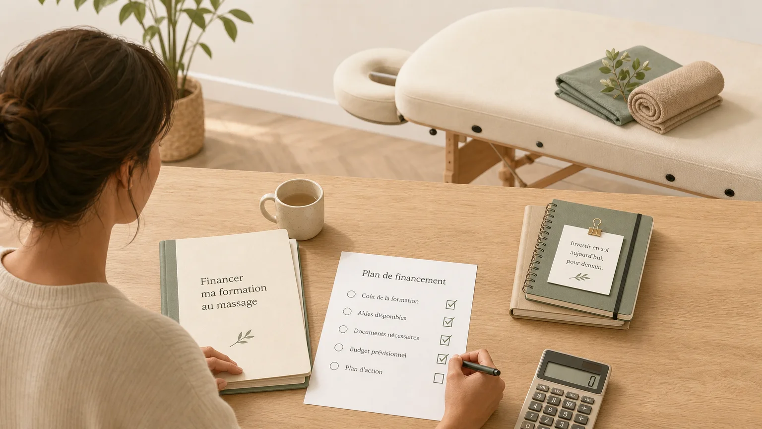 Préparer le financement d’une formation de massage