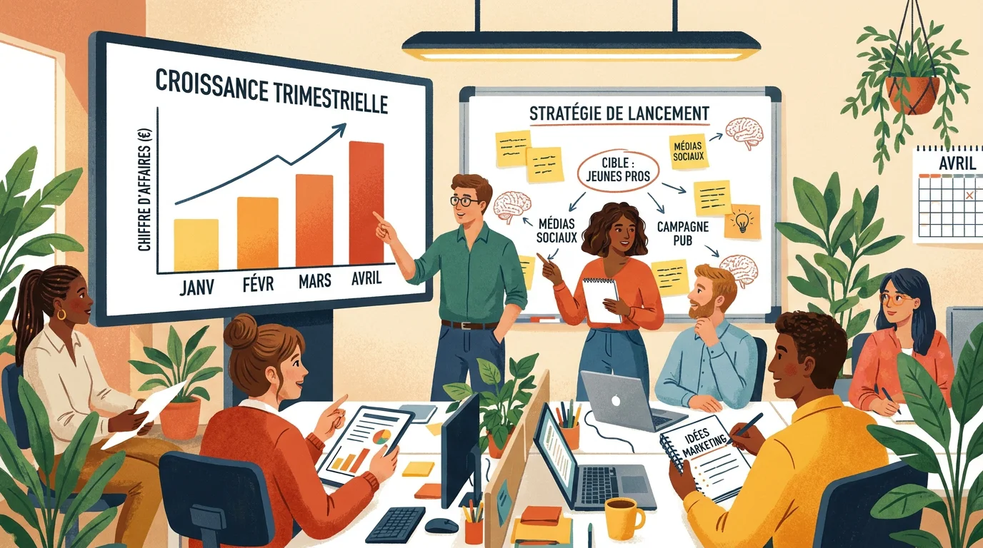 Graphique de tendances du marché de l'alternance en marketing et communication en France
