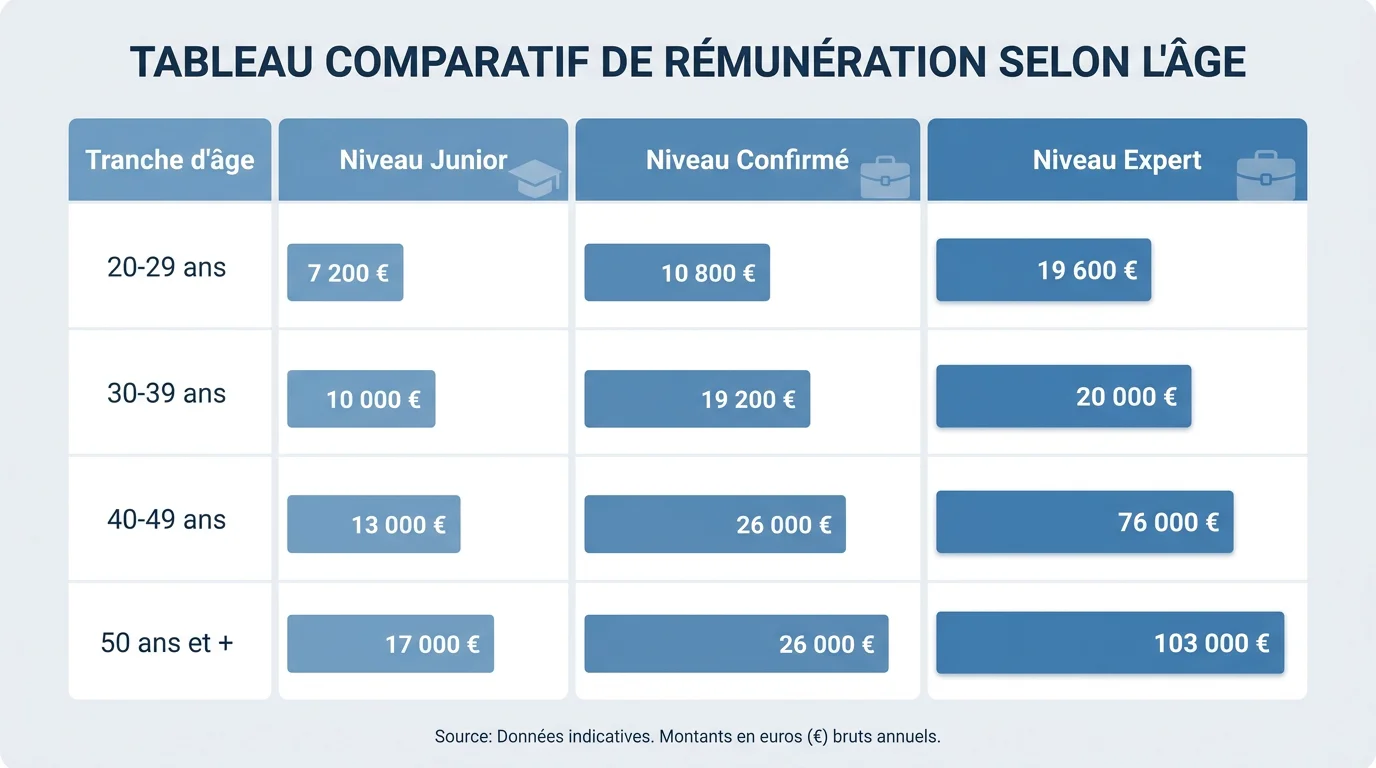 Infographie sur la rémunération des alternants en banque en France