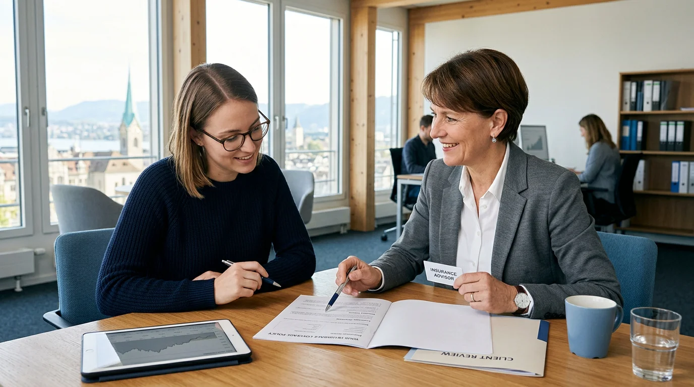 An independent advisor reviewing health insurance options with a client