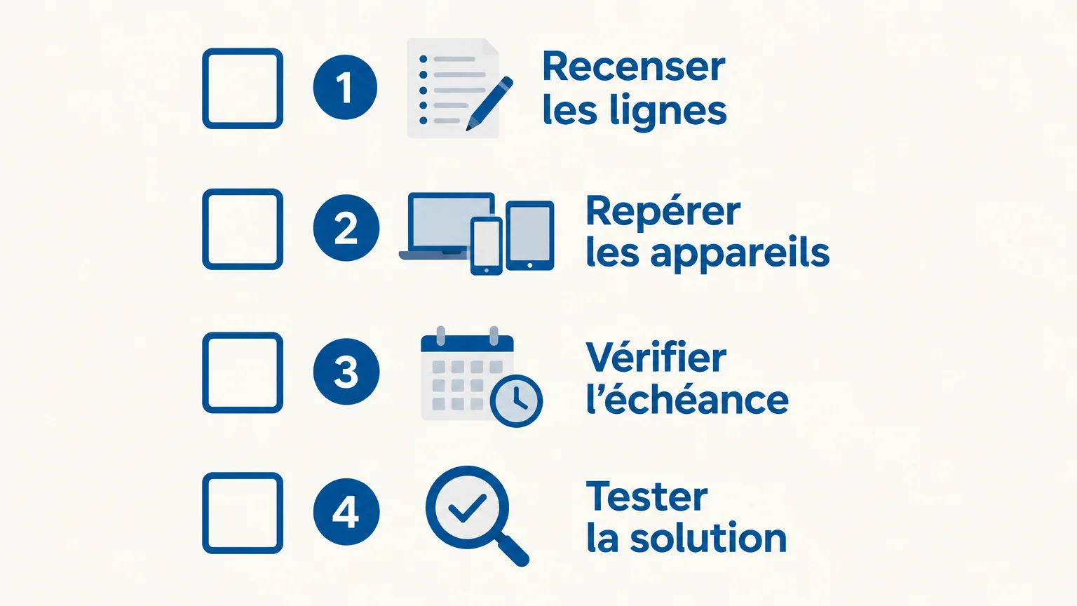 Liste de vérification en quatre étapes pour préparer la migration des lignes téléphoniques