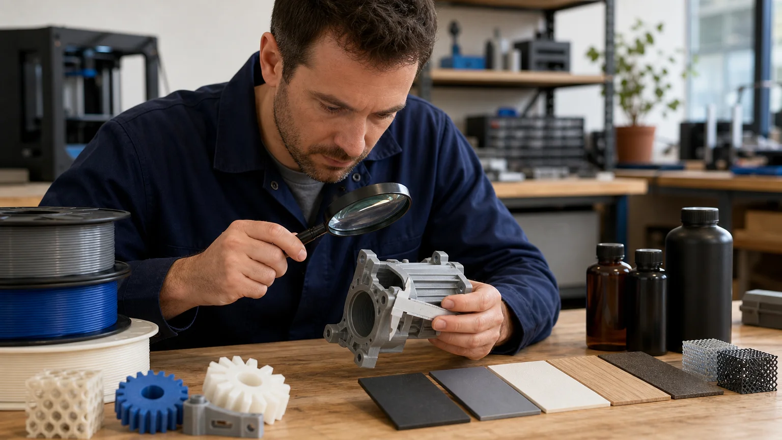 Contrôle d’une pièce imprimée en 3D et comparaison de matériaux
