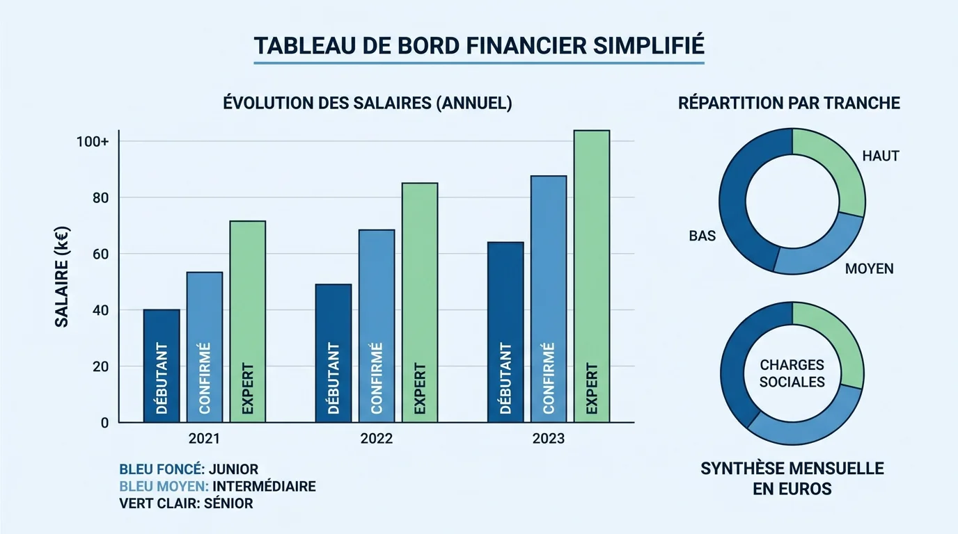 Graphique illustrant les tranches de salaire en alternance selon l'âge et le niveau de diplôme