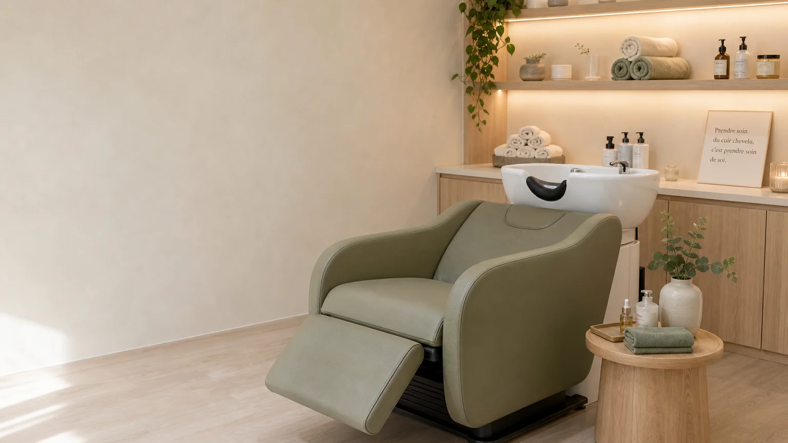 Cabine Head Spa professionnelle pensée pour fidéliser les clients