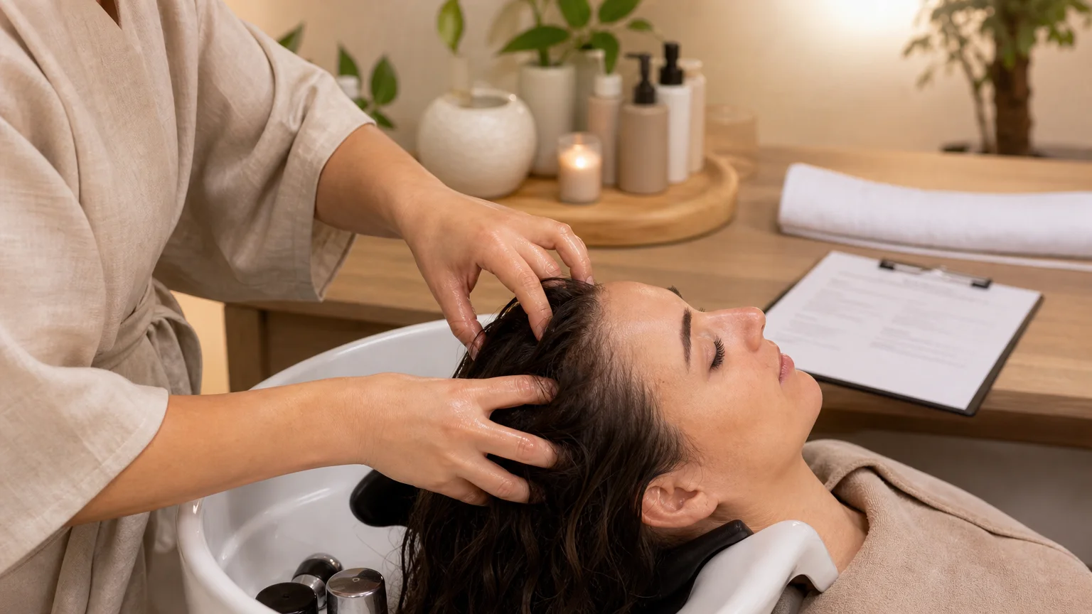 Personnalisation d’un massage du cuir chevelu lors d’une séance Head Spa