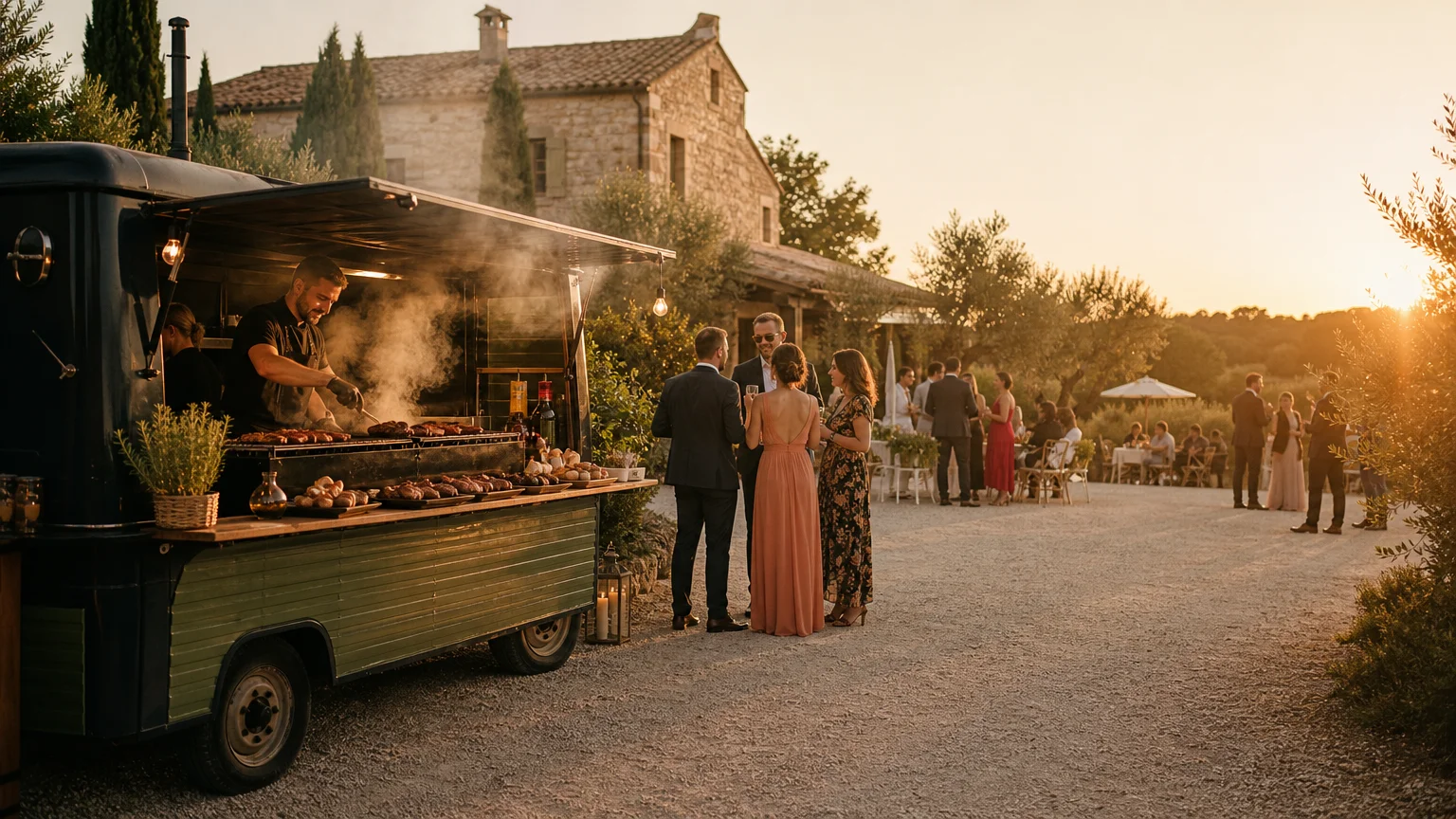 Food truck barbecue pour mariage : guide en Provence