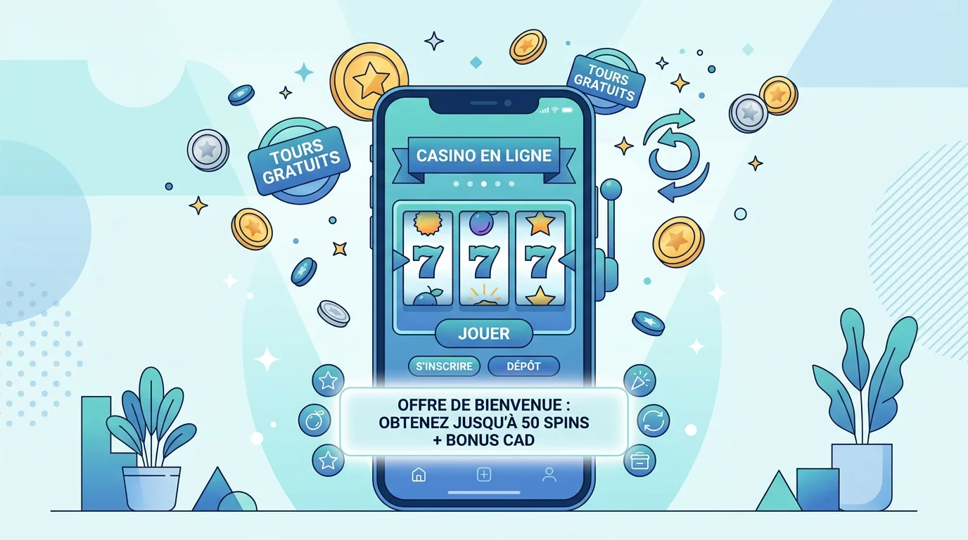 Illustration d'un bonus sans dépôt activé sur un smartphone de casino en ligne